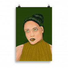 Green Girl Print
